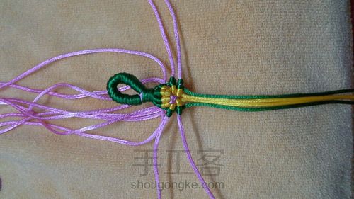 青花瓷柱钥匙链 第18步