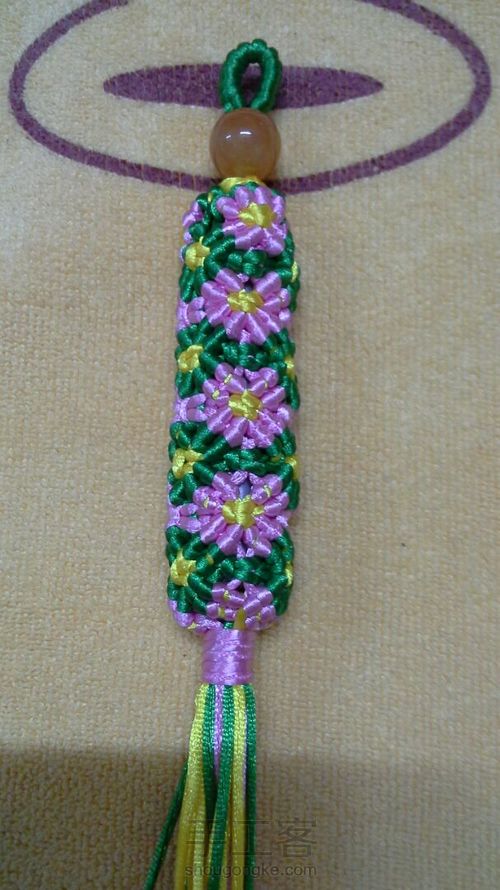 青花瓷柱钥匙链 第34步