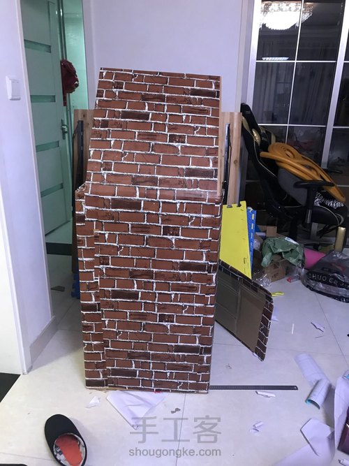 宝宝喜欢的可爱圣诞小纸屋玩具小房子 第11步