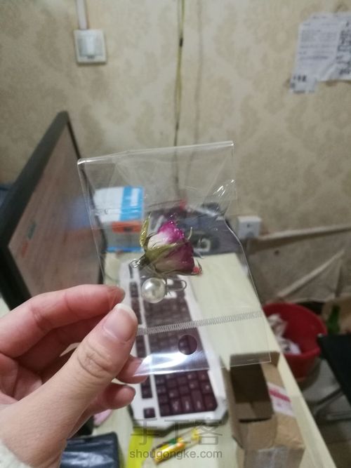 手工鲜花耳饰 第19步