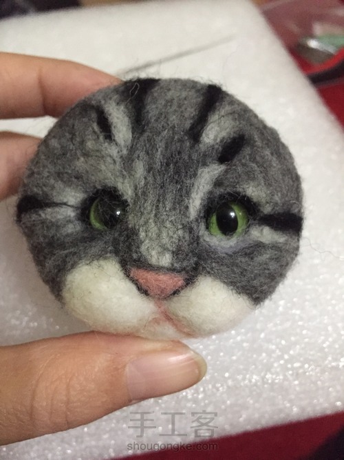 毛毡猫头制作 第8步