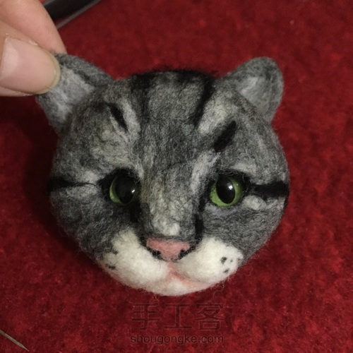 毛毡猫头制作 第9步