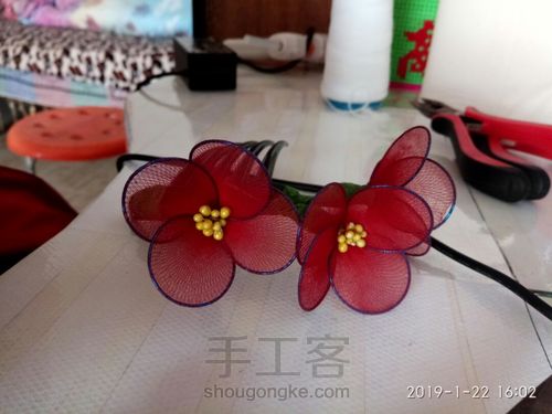 发梳花 第5步