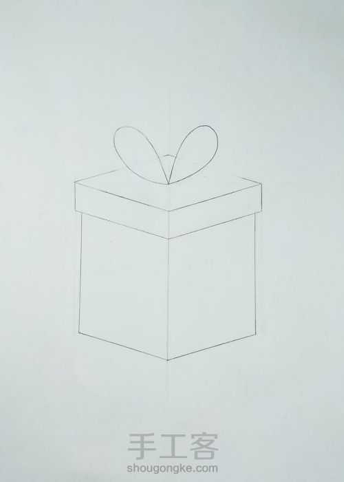 彩铅教程 ‖ 《礼品盒》，平涂技法的练习和简单3D效果的营造 第11步