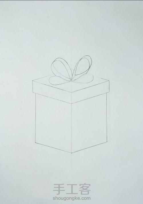 彩铅教程 ‖ 《礼品盒》，平涂技法的练习和简单3D效果的营造 第13步