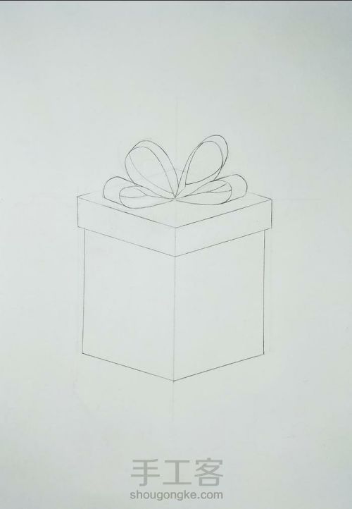 彩铅教程 ‖ 《礼品盒》，平涂技法的练习和简单3D效果的营造 第14步