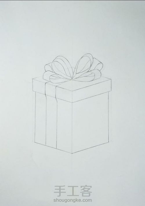 彩铅教程 ‖ 《礼品盒》，平涂技法的练习和简单3D效果的营造 第15步