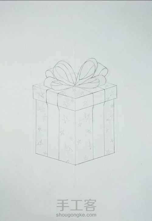 彩铅教程 ‖ 《礼品盒》，平涂技法的练习和简单3D效果的营造 第17步
