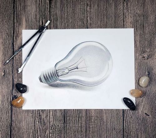 彩铅教程 ‖ 《电灯泡》，简单玻璃质感的表现方法 第16步