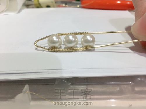 简单的汉服发饰珠簪 第5步