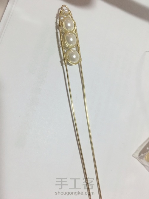简单的汉服发饰珠簪 第9步