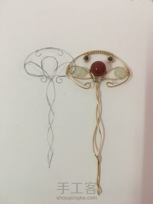 绕线古风发簪 第6步