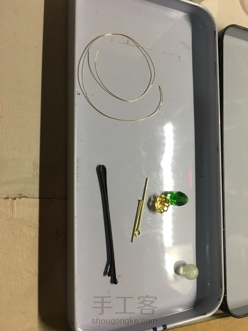 古风小清新简约发饰 第1步