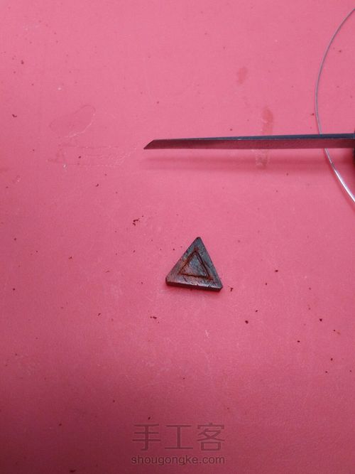 紫檀小耳钉 第4步