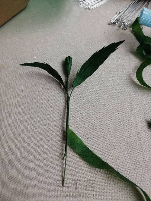 皱纹纸花(叶杆篇) 第14步