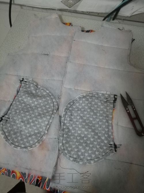 男童立领棉衣制作 第17步