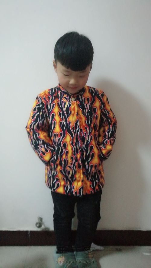 男童立领棉衣制作 第2步