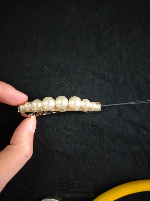 [串珠]珍珠发夹～简单版 第7步