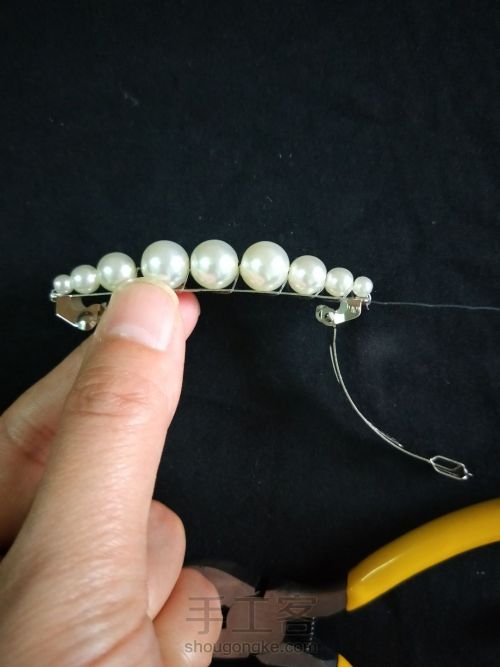 [串珠]珍珠发夹～简单版 第8步