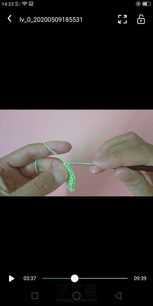 【原创】兔子耳朵发圈钩针教程 第6步