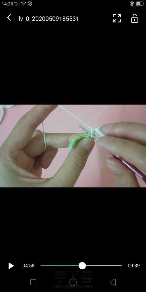 【原创】兔子耳朵发圈钩针教程 第9步