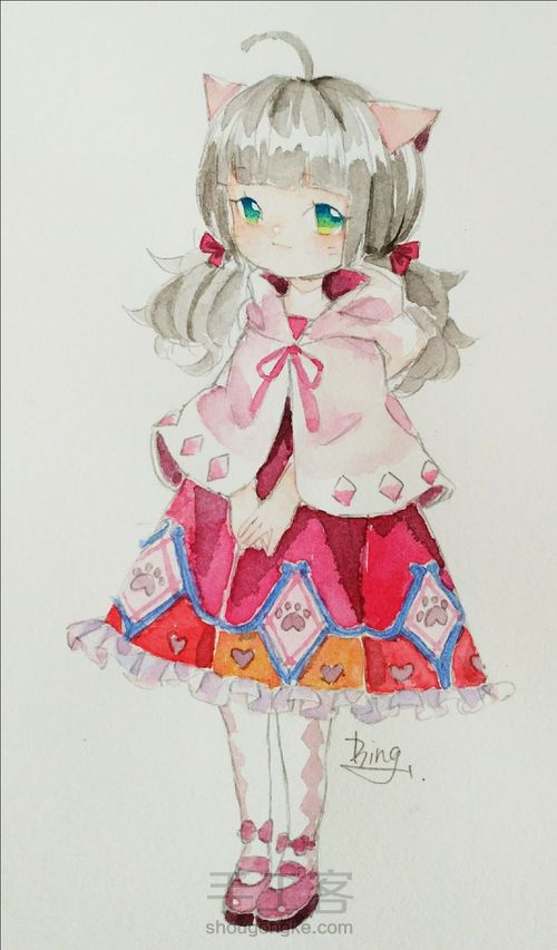 喵loli水彩简单教程~ 第10步