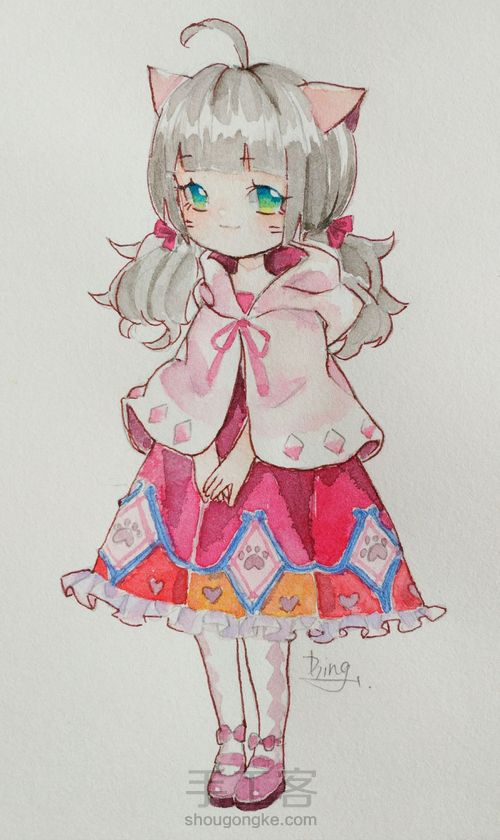 喵loli水彩简单教程~ 第11步