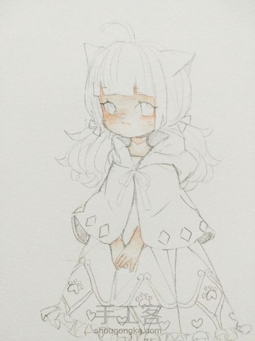 喵loli水彩简单教程~ 第3步