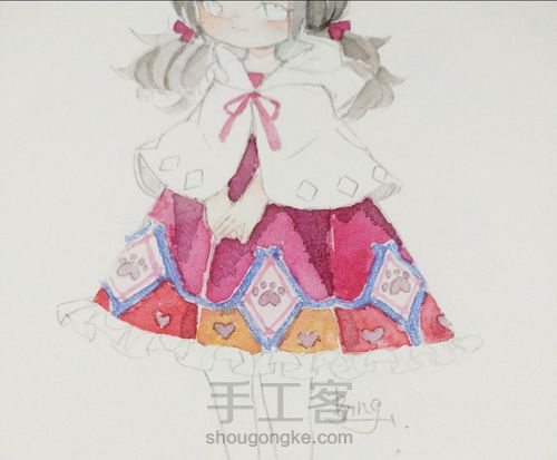 喵loli水彩简单教程~ 第9步