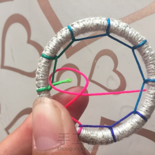 五彩捕梦网 第11步