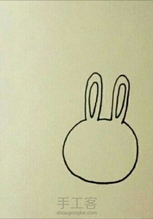 简笔画小兔子 第2步