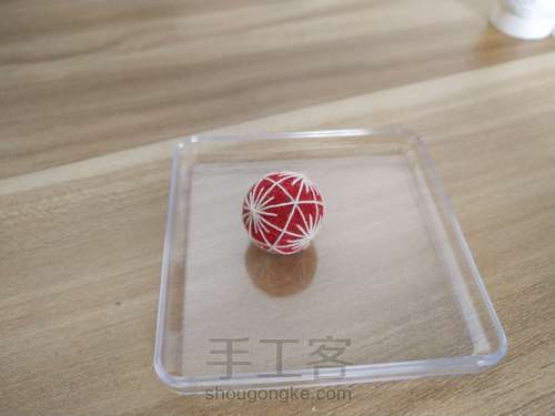 【线意】麻叶手鞠陶瓷书签 第7步