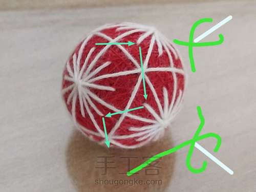 【线意】麻叶手鞠陶瓷书签 第8步