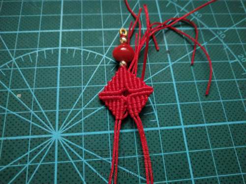 红豆小物编之一:简单编织耳环(原创) 第13步