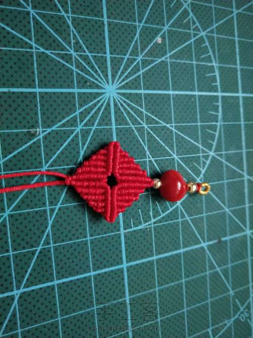 红豆小物编之一:简单编织耳环(原创) 第15步