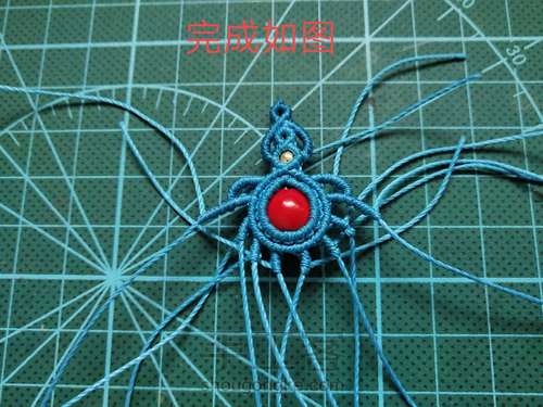 红豆小物编之四:点雀耳饰(原创) 第14步