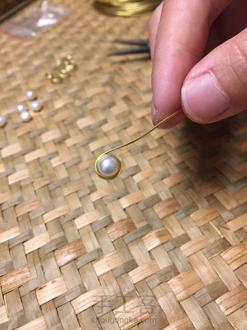 不对称耳环 第7步