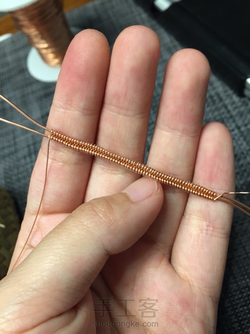 爪镶月光石绕线戒指 第1步