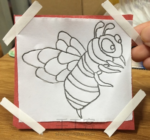 蜜蜂刺绣 第3步