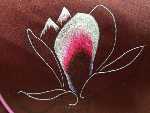 刺绣木兰花 第4步