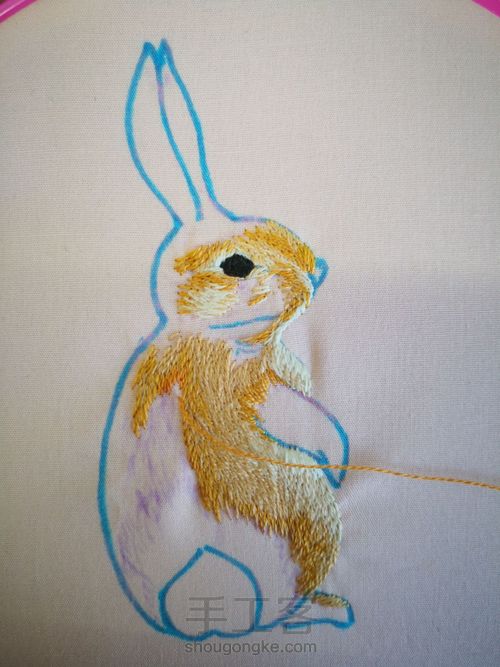刺绣兔子 第4步