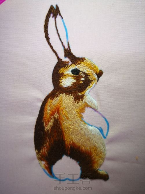 刺绣兔子 第6步