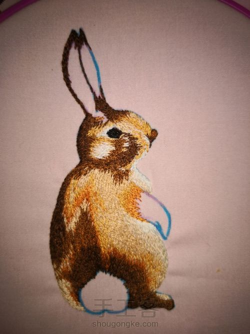 刺绣兔子 第7步