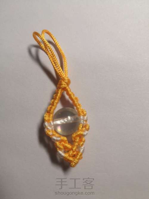 包珠:加线穿孔法 第15步