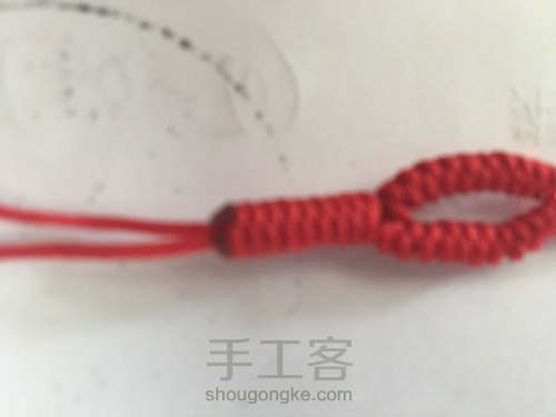 红色的本命手绳，款式是模仿的，中间略有改动 第7步
