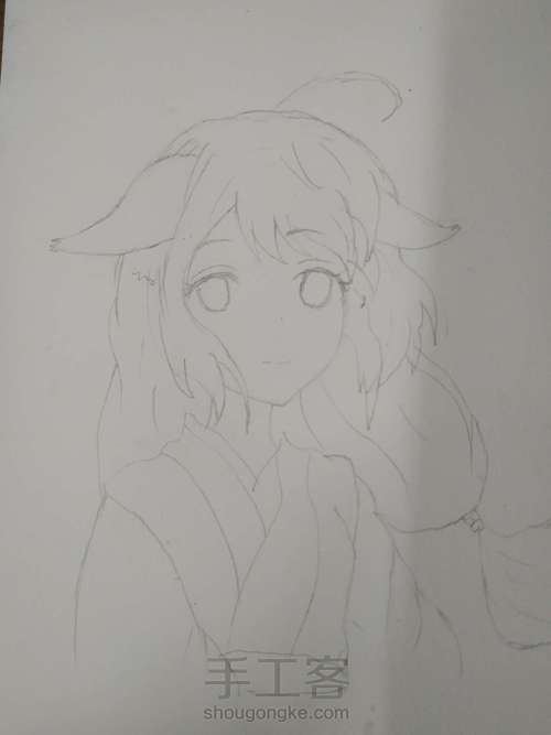 狐妖小红娘——涂山苏苏马克笔教程 第1步