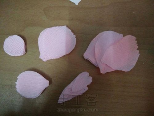 褶皱纸,牡丹花教程 第3步