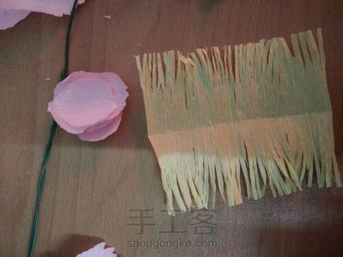 褶皱纸,牡丹花教程 第6步