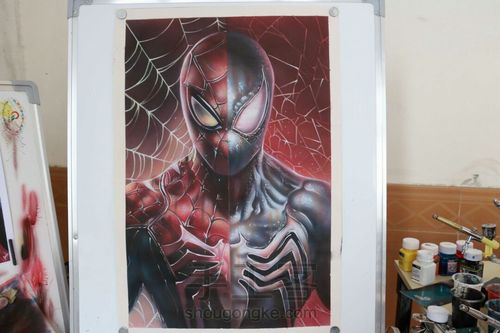 喷笔彩绘-蜘蛛侠 第13步