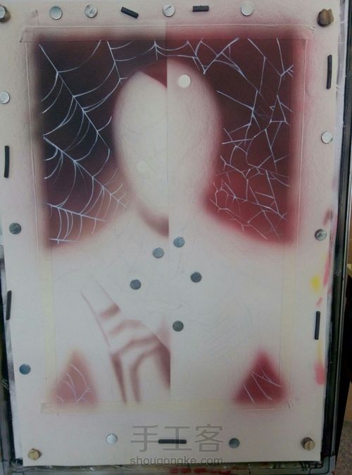 喷笔彩绘-蜘蛛侠 第3步